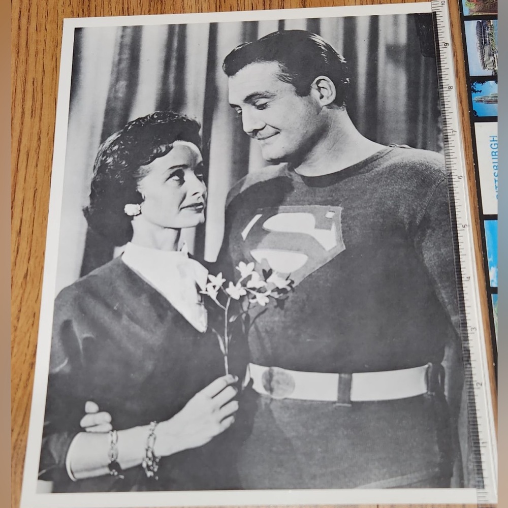 Superman and Lois Lane 8x10 Black and White Photo